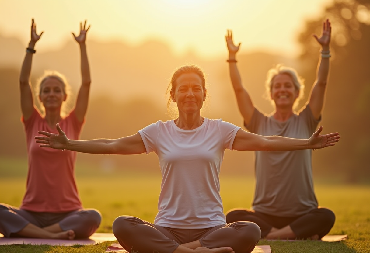 Йога для зрілого віку - гармонійна практика на природі